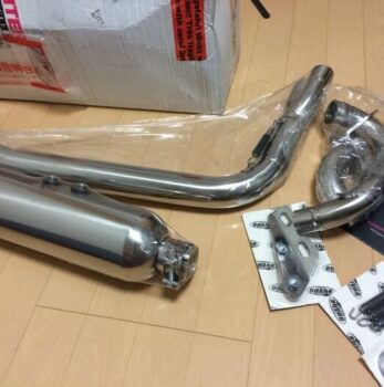 W800 2in1 Shark マフラー交換